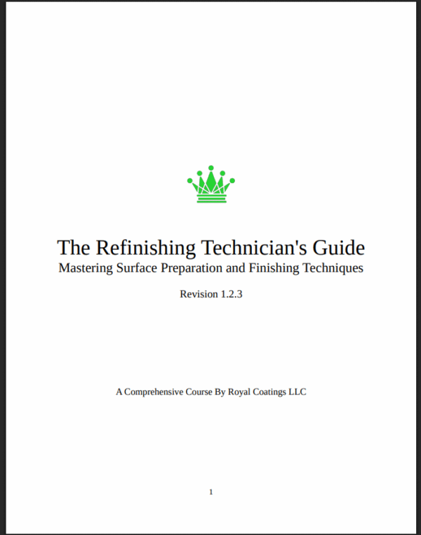 Refinishing Technician Guide REVISION 1.2.3